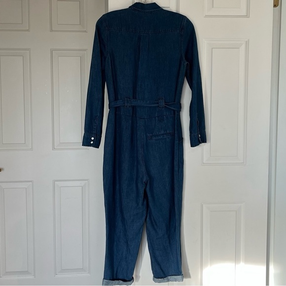 ⚡️ Levi’s Alix Medium Wash Tie-Waist Cropped Jumpsuit XS The Flash - Picture 10 of 16